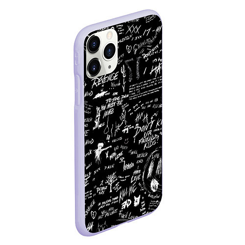 Чехол iPhone 11 Pro матовый XXXTENTACION LOGOBOMBING / 3D-Светло-сиреневый – фото 2