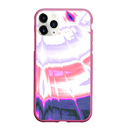 Чехол iPhone 11 Pro матовый Тай-дай Абстракция Tie-Dye, цвет: 3D-малиновый