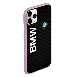 Чехол iPhone 11 Pro матовый Bmw КОРБОНОВЫЕ ПОЛОСЫ, цвет: 3D-сиреневый — фото 2