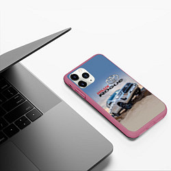 Чехол iPhone 11 Pro матовый Toyota Hilux Rogue Off-road vehicle Тойота - прохо, цвет: 3D-малиновый — фото 2