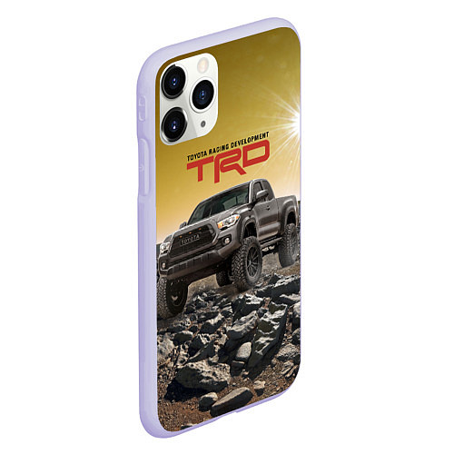 Чехол iPhone 11 Pro матовый Toyota Racing Development Desert Тойота в каменист / 3D-Светло-сиреневый – фото 2