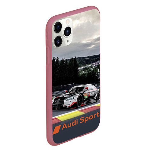 Чехол iPhone 11 Pro матовый Audi Sport Racing team Ауди Спорт Гоночная команда / 3D-Малиновый – фото 2