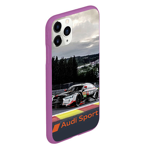 Чехол iPhone 11 Pro матовый Audi Sport Racing team Ауди Спорт Гоночная команда / 3D-Фиолетовый – фото 2
