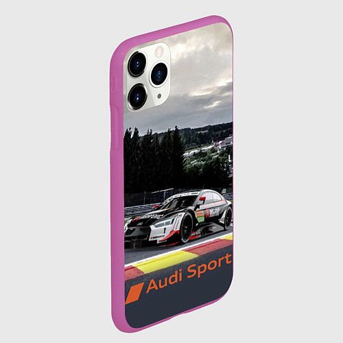 Чехол iPhone 11 Pro матовый Audi Sport Racing team Ауди Спорт Гоночная команда / 3D-Фиолетовый – фото 2