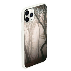 Чехол iPhone 11 Pro матовый Лес Туман, цвет: 3D-белый — фото 2