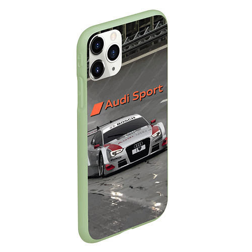 Чехол iPhone 11 Pro матовый Audi Sport Racing Team Short Track Car Racing Авто / 3D-Салатовый – фото 2