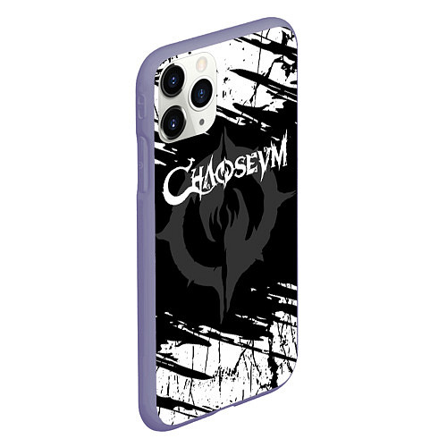 Чехол iPhone 11 Pro матовый Chaoseum Logo Grunge / 3D-Серый – фото 2