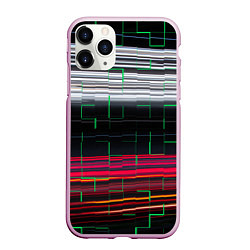 Чехол iPhone 11 Pro матовый Цветная мозаика colored mosaic lines