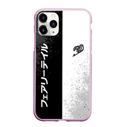 Чехол iPhone 11 Pro матовый FAIRY TAIL BLACK AND WHITE LOGO, цвет: 3D-розовый