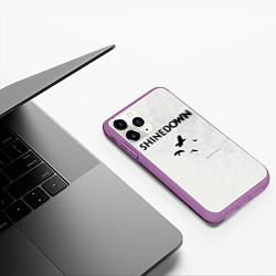 Чехол iPhone 11 Pro матовый The Sound of Madness - Shinedown, цвет: 3D-фиолетовый — фото 2
