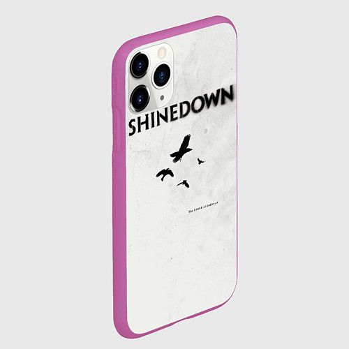 Чехол iPhone 11 Pro матовый The Sound of Madness - Shinedown / 3D-Фиолетовый – фото 2