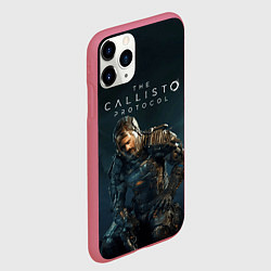 Чехол iPhone 11 Pro матовый Джейкоб Ли The Callisto Protocol, цвет: 3D-малиновый — фото 2
