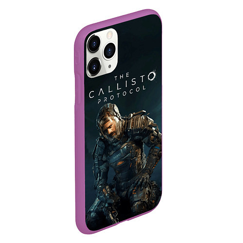 Чехол iPhone 11 Pro матовый Джейкоб Ли The Callisto Protocol / 3D-Фиолетовый – фото 2