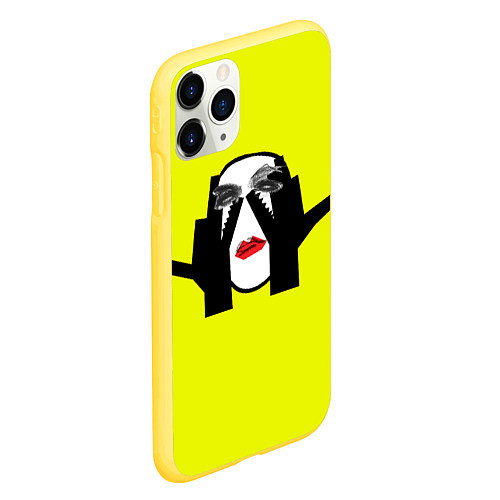 Чехол iPhone 11 Pro матовый PSYCHEDELIC MINIMALISM / 3D-Желтый – фото 2