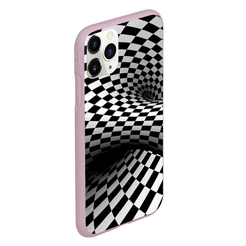 Чехол iPhone 11 Pro матовый Геометрическая объёмная композиция Авангард / 3D-Розовый – фото 2