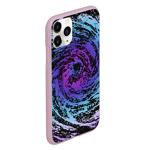 Чехол iPhone 11 Pro матовый Галактика Неон / 3D-Розовый – фото 2