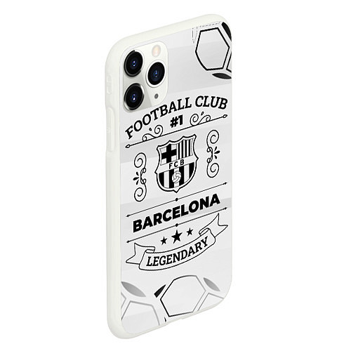 Чехол iPhone 11 Pro матовый Barcelona Football Club Number 1 Legendary / 3D-Белый – фото 2