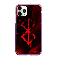 Чехол iPhone 11 Pro матовый Клеймо жертвы BERSERK, цвет: 3D-фиолетовый