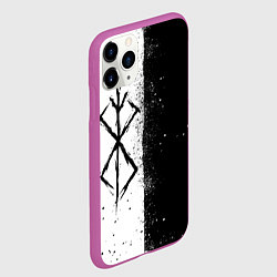 Чехол iPhone 11 Pro матовый КЛЕЙМО ЖЕРТВЫ ЧБ БЕРСЕРК, цвет: 3D-фиолетовый — фото 2