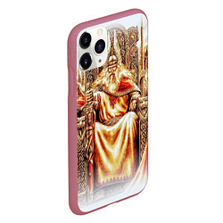 Чехол iPhone 11 Pro матовый Бог СВАРОГ, цвет: 3D-малиновый — фото 2