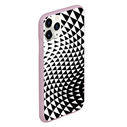 Чехол iPhone 11 Pro матовый Минималистический авангардный паттерн, цвет: 3D-розовый — фото 2