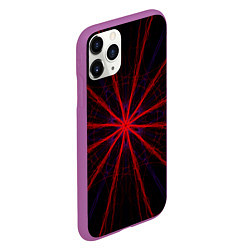 Чехол iPhone 11 Pro матовый Красный эфир 3D - абстракция, цвет: 3D-фиолетовый — фото 2