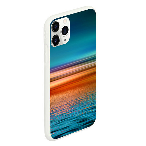 Чехол iPhone 11 Pro матовый Море с размытым фоном / 3D-Белый – фото 2