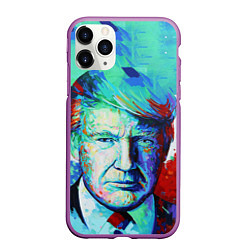 Чехол iPhone 11 Pro матовый Дональд Трамп арт