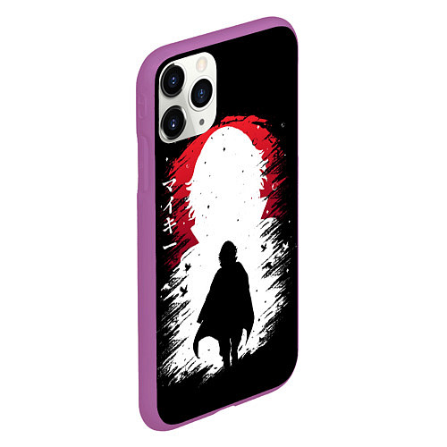 Чехол iPhone 11 Pro матовый ТОКИЙСКИЕ МСТИТЕЛИ МАЙКИ MIKEY / 3D-Фиолетовый – фото 2