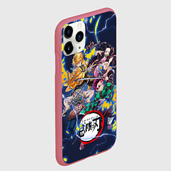 Чехол iPhone 11 Pro матовый КЛИНОК, РАССЕКАЮЩИЙ ДЕМОНОВ ГЛАВНЫЕ ГЕРОИ, цвет: 3D-малиновый — фото 2
