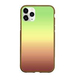 Чехол iPhone 11 Pro матовый Градиент Фисташки Gradient