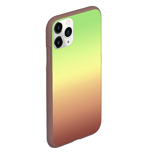 Чехол iPhone 11 Pro матовый Градиент Фисташки Gradient / 3D-Коричневый – фото 2