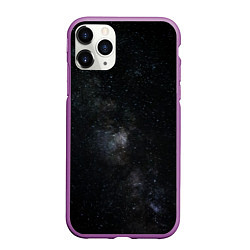 Чехол iPhone 11 Pro матовый Лонгслив Звезды и космос, цвет: 3D-фиолетовый