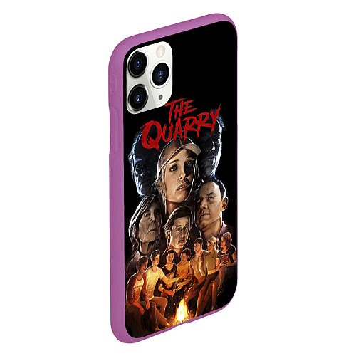 Чехол iPhone 11 Pro матовый The Quarry Все Персонажи / 3D-Фиолетовый – фото 2