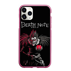 Чехол iPhone 11 Pro матовый Тетрадь смерти Ryuk, цвет: 3D-малиновый