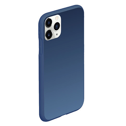 Чехол iPhone 11 Pro матовый Gradient Dark Blue / 3D-Тёмно-синий – фото 2