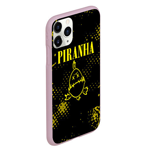 Чехол iPhone 11 Pro матовый Nirvana piranha / 3D-Розовый – фото 2