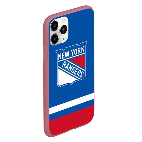 Чехол iPhone 11 Pro матовый New York Rangers Панарин / 3D-Малиновый – фото 2