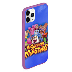 Чехол iPhone 11 Pro матовый My singing monsters поющие монстры, цвет: 3D-фиолетовый — фото 2