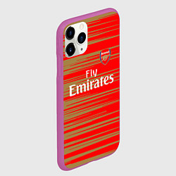 Чехол iPhone 11 Pro матовый Arsenal fly emirates, цвет: 3D-фиолетовый — фото 2