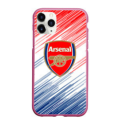 Чехол iPhone 11 Pro матовый Арсенал arsenal logo, цвет: 3D-малиновый