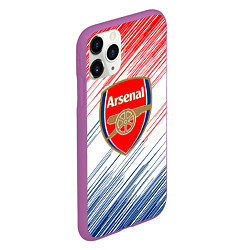 Чехол iPhone 11 Pro матовый Арсенал arsenal logo, цвет: 3D-фиолетовый — фото 2