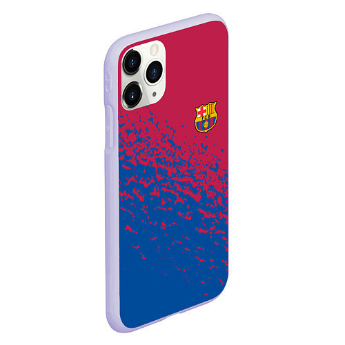 Чехол iPhone 11 Pro матовый Barcelona маленькое лого / 3D-Светло-сиреневый – фото 2