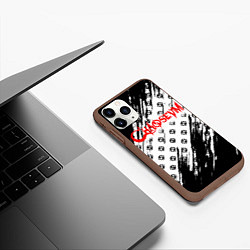 Чехол iPhone 11 Pro матовый Chaoseum Pattern Logo, цвет: 3D-коричневый — фото 2