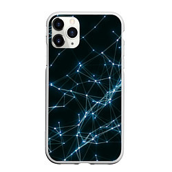 Чехол iPhone 11 Pro матовый Neural Network, цвет: 3D-белый