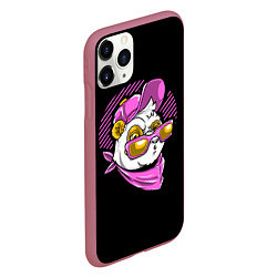 Чехол iPhone 11 Pro матовый KOTOFEY WITH GLASSES, цвет: 3D-малиновый — фото 2