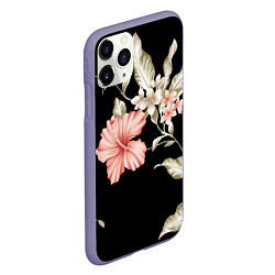 Чехол iPhone 11 Pro матовый Летняя ночь Floral composition, цвет: 3D-серый — фото 2