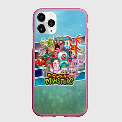 Чехол iPhone 11 Pro матовый Мои поющие монстры персонажи, цвет: 3D-малиновый