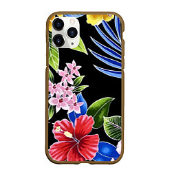 Чехол iPhone 11 Pro матовый Floral vanguard composition Летняя ночь Fashion tr