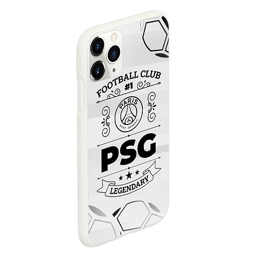 Чехол iPhone 11 Pro матовый PSG Football Club Number 1 Legendary / 3D-Белый – фото 2